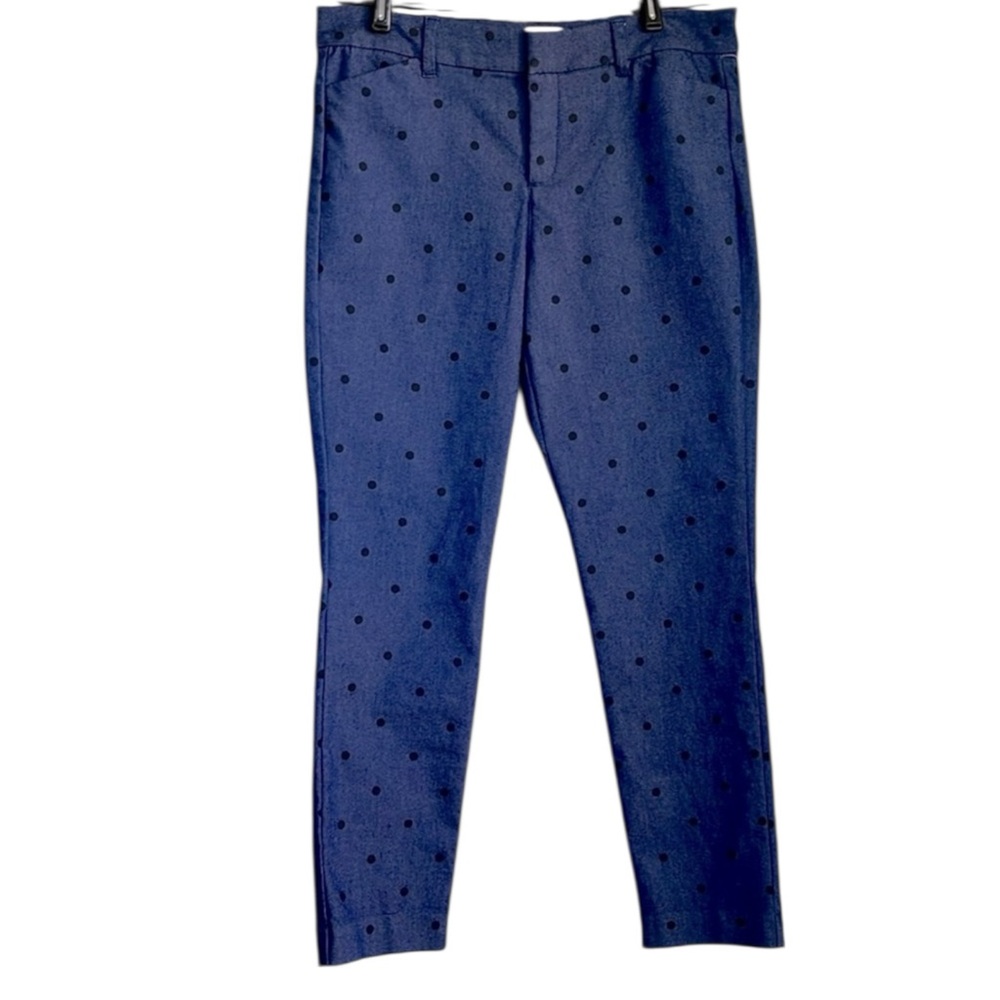 OLD NAVY Pixie Polka Dot Ankle Pants in Blue w/ Black Dots Size 6 -- NWT - Picture 5 of 12